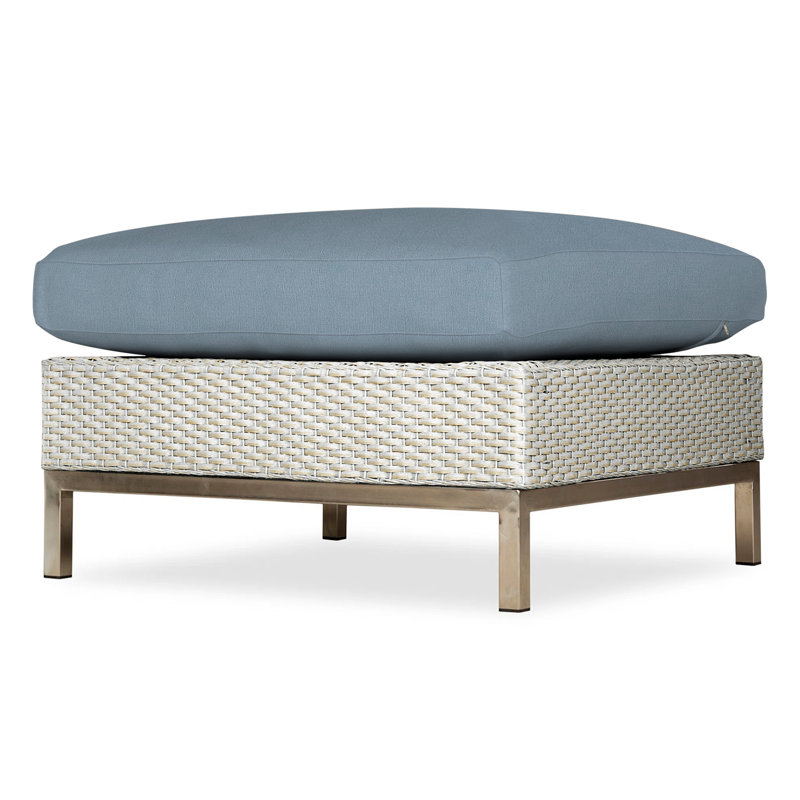 Elements Outdoor Ottoman, Cottage Pepper, Antique White