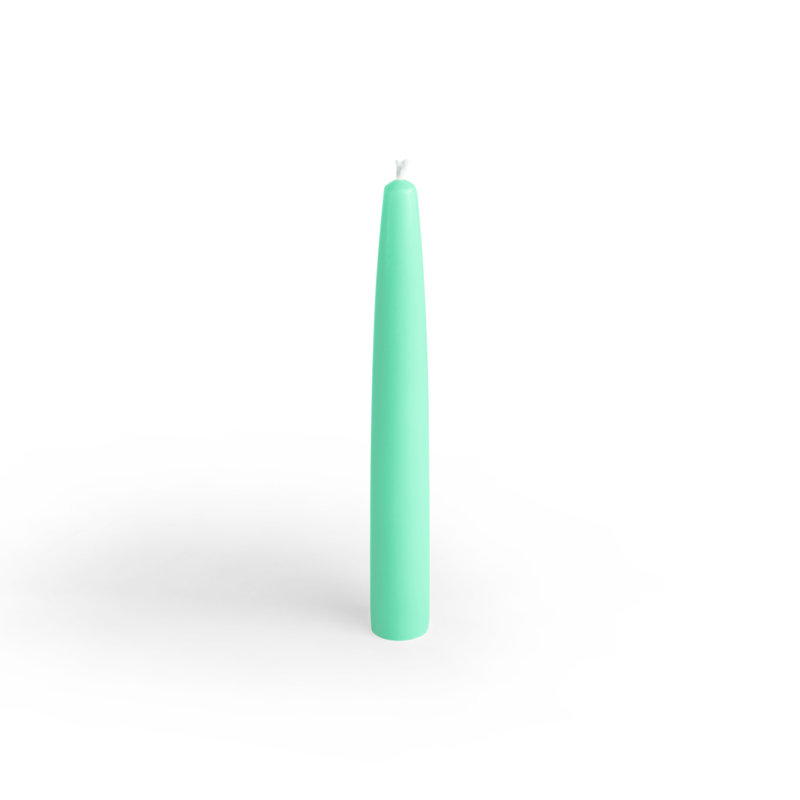 Unscented Taper Candle, 6" H, Aqua