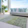 Machine Washable Indoor/Outdoor Xhevrie Aloe Rug