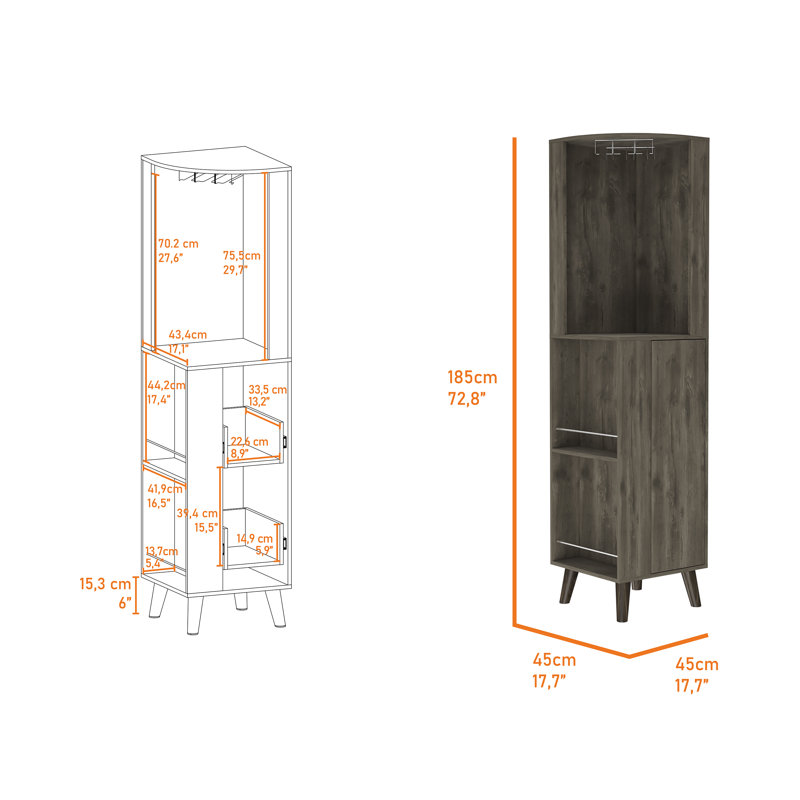 Eiser 17.72 " L Bar Cabinet