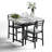 3-Piece Dining Table Set With Faux Marble Tabletop, Under-The Table Storage And Cushioned Chairs For Small Space, Minimalist Dining Set For Kitchen, Home Bar And Patio-1996580155