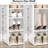 8 Tiers Vertical Shoe Rack, Wooden Shoe Storage Organizer With Hooks, Narrow Shoe Tower For 8 Pairs, Space Saving, For Entryway, Living Room, Bedroom, White