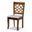 Paulding Grey Fabric Upholstered 5-Pc Dining Set in Walnut Finish, 37.4'' H X 18.1'' W X 20.3'' D