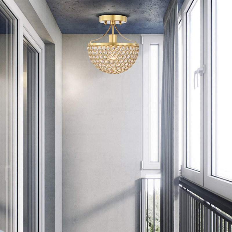 Crystal Semi Flush Mount