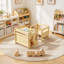 Ensemble de table et de chaises pour enfants avec rangement, table d'activités pour tout-petits en bois avec 1 chaise, table de jeu multifonctionnelle pour le dessin, la lecture, l'heure du goûter, pour les enfants de 2 à 6 ans