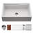 Houzer 33 in  Apron Front Granite Composite Workstation Sink w/ Accessories-102787172
