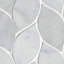 Carrara White 12 in. x 13 in. Honed Marble Mosaic Floor and Wall Tile-130059206