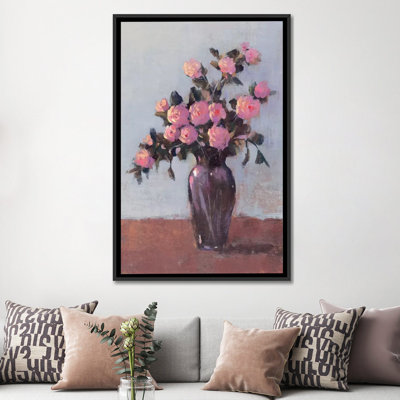 « mou éclairé roses i », reproduction d’art sur toile tendue