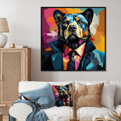 Portrait d'un ours en costume