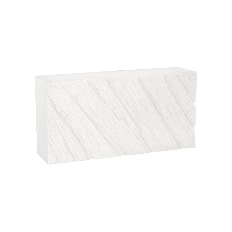 Shear Console Table, Rectangle, White Stone