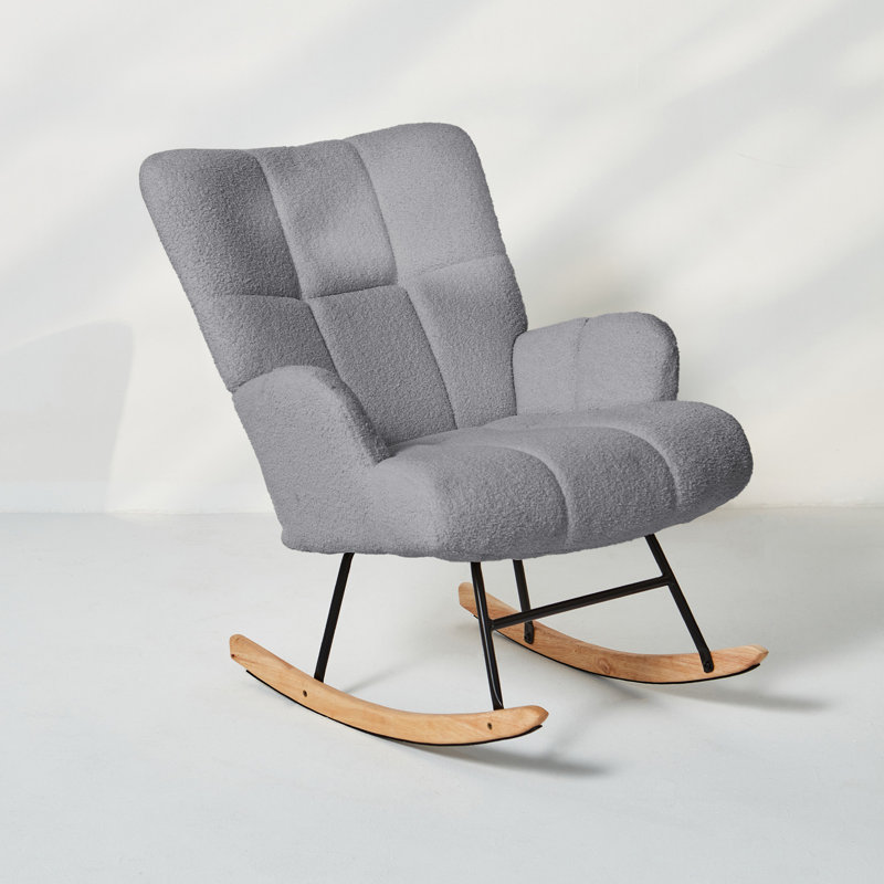 Chaise berçante Shuff, Gris clair