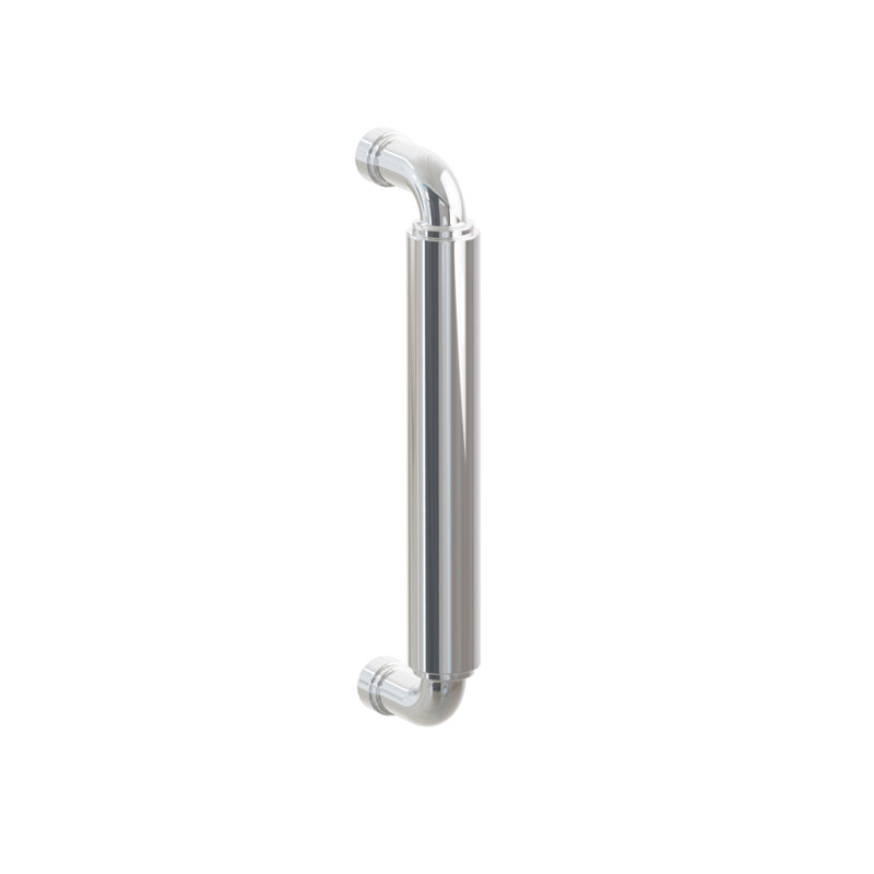 Porte de douche en verre dos à dos, poignée de porte Manning 8 "C-C, US26, Chrome poli