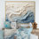 «White and Blue Wave Papercut Style - Coastal Waves», reproduction d'art sur toile (sans texture)