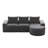 Chenille Cloud Curved Sectional Sofa-1172268550