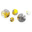 Abstract Wall Decor on Metal - Mustard Yellow And Vivid Grey I