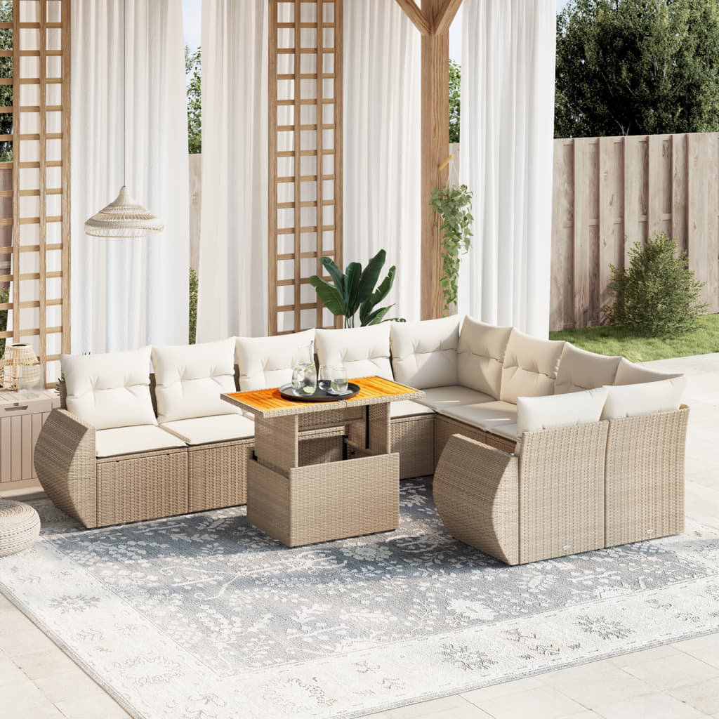 Lounge-Set Bottieri aus Rattan mit Polster