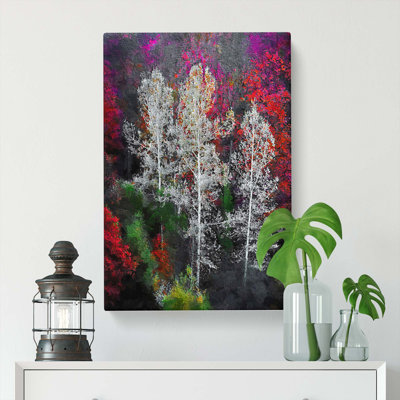 Autumn Trees in Switzerland - Wrapped Canvas Painting Pint - Wrapped Canvas