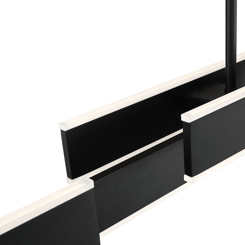 1 - Light LED Pendant, Matte Black