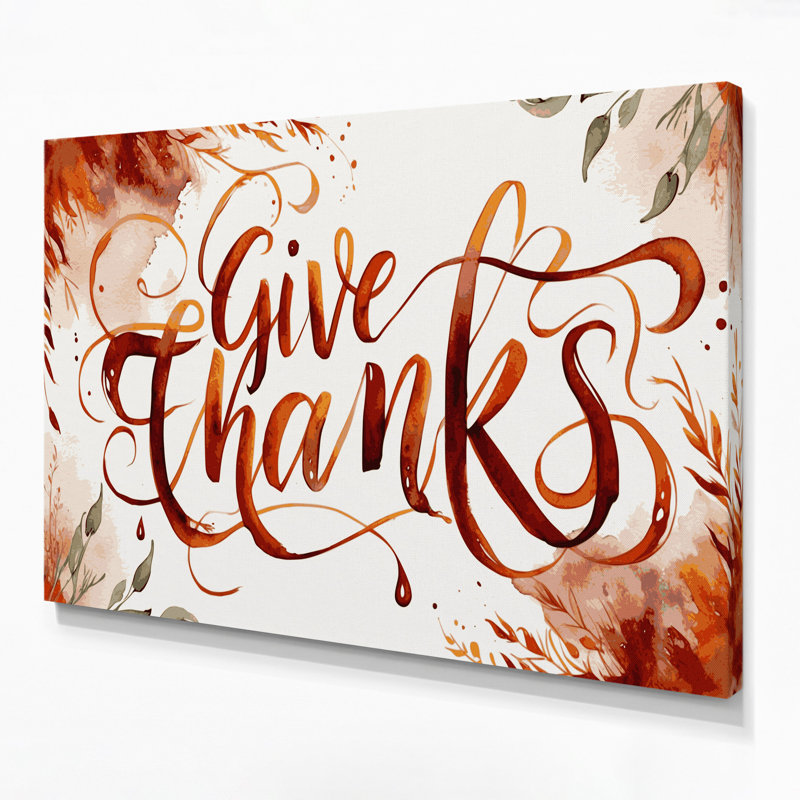 Art mural sur toile, "Thanksgiving", H 11 po x l 14 po