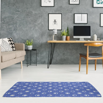 Tapis de la lune phases bleu/mauve