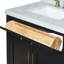 Meuble-lavabo simple en bois massif 30 po avec plateau en marbre de Carrare 1,5 po Tidworth-1028089733-1028089730