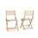 Solid Wood Patio Folding Chair (Set of 2)