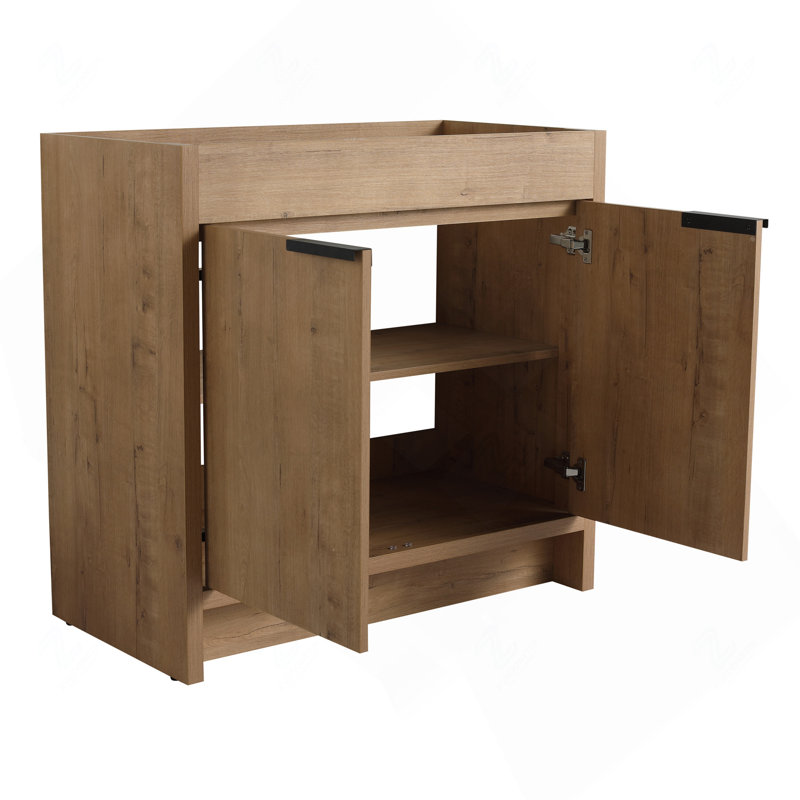 Meuble-lavabo sur pied 36 po avec 2 portes à fermeture en douceur (lavabo non inclus)