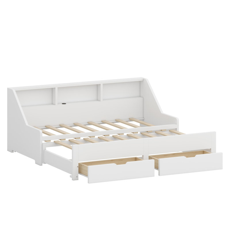 Multifunctional Daybed with Storage Drawers, White