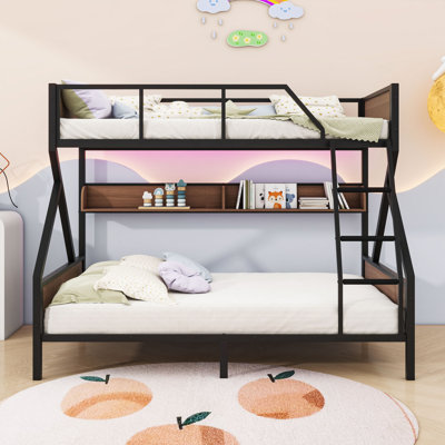 Bunk Bed With Storage Shelves And LED Lights by Mason & Marbles