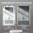 Frameless LED Bathroom Mirror 36x24 Inch, Tempered Glass, Wall-Mounted Vanity Mirror with Anti-Fog, 3 Colors Dimmable Light, Memory Function-1341006782