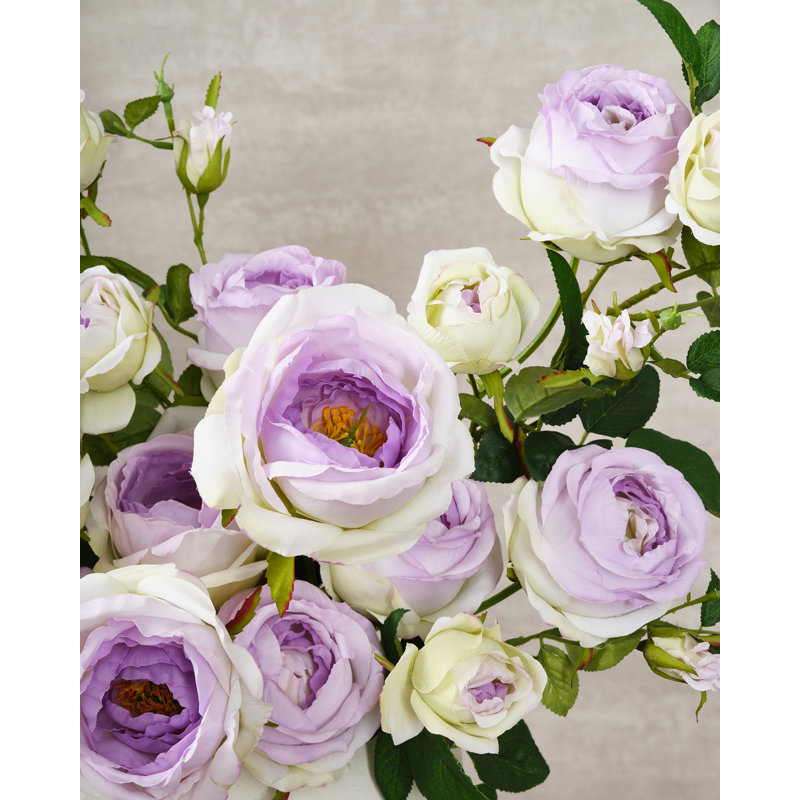 Fleurs de roses artificielles 15 ", Mauve
