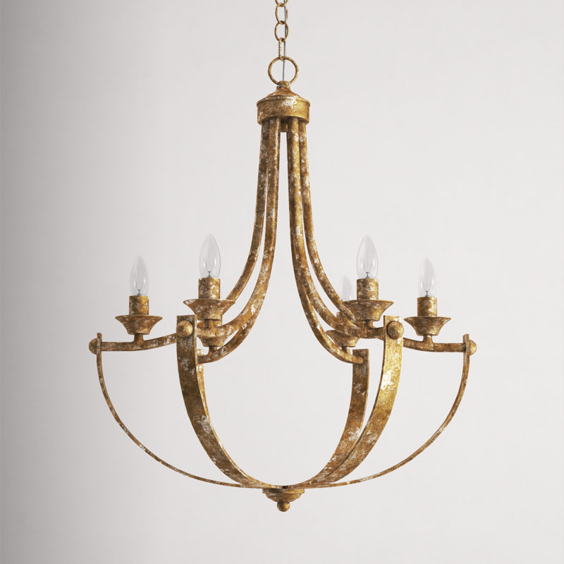 Lustre empire 6 lumières de style bougie Colmar
