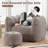 Compressed Sofa Chair Breathable Fabric Bean Bag Chair With Removable Ottoman,Living Room Sofa Chair-1454819552