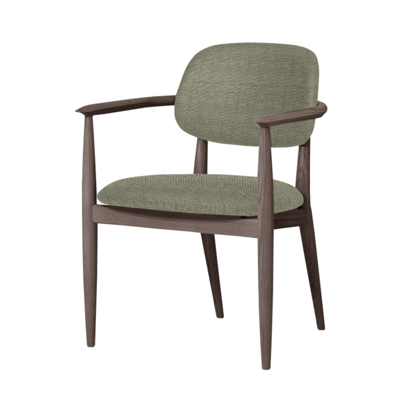 Slow Arm Chair, Soap Finished Walnut, Medley 61002