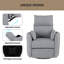 Fauteuil inclinable pivotant rembourré Emese-1306659037