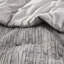 Édredon 3 pièces double / grand - tissu et rembourrage riches en coton, tissé, gris surdimensionné avec mélange de coton riche