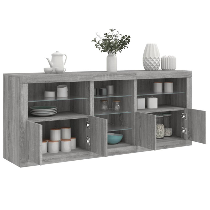 Basibul 181.5cm Sideboard, Grey Sonoma