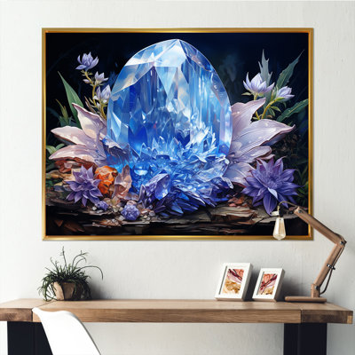 Pierre spirituelle quartz éthéré bleu II - art mural pierre spirituelle