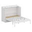 Lit escamotable Murphy avec tiroir et ensemble de prises et ports USB, structure à poulie-112564443