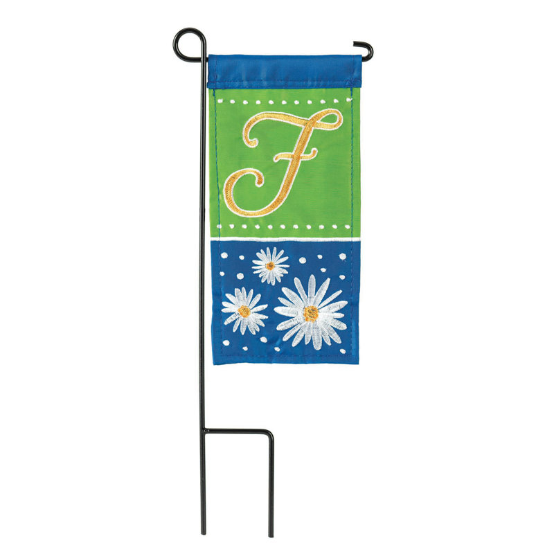 Mini drapeau marguerite monogramme 4 x 8,5