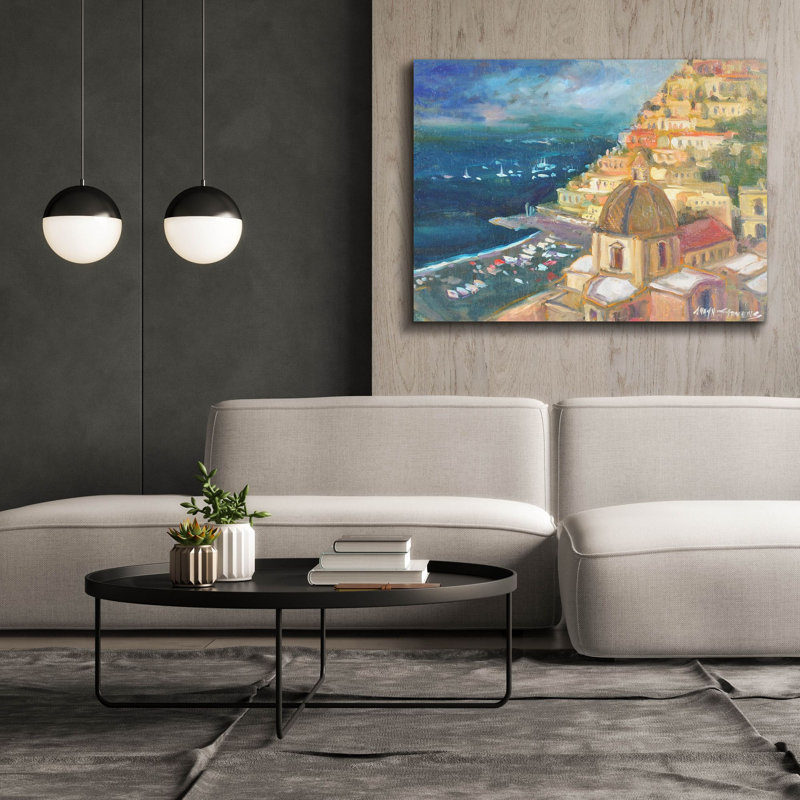  «Lovely Coastal View» par Allayn Stevens, art mural sur toile, 54 po x 40 po, H 40 po x l 54 po
