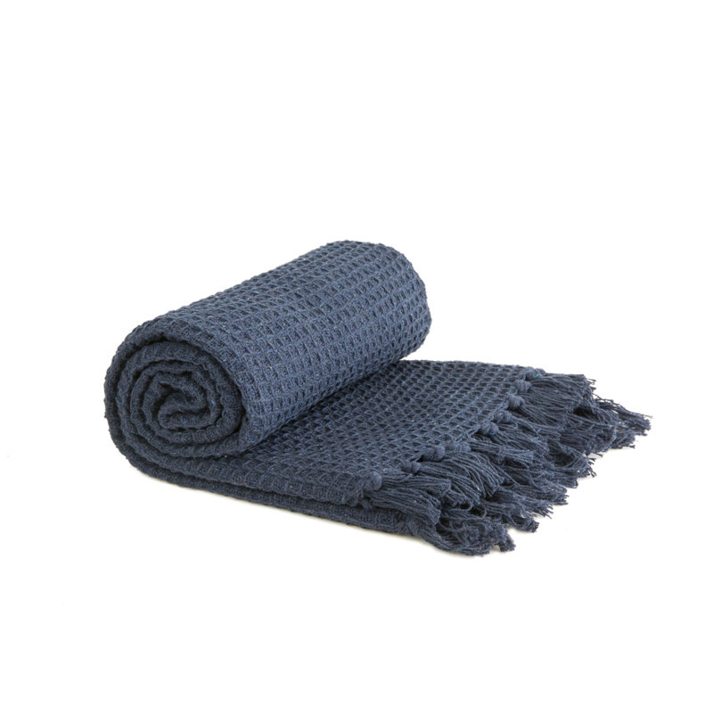 Vitela Throw Blanket, 127 x 152cm, Navy