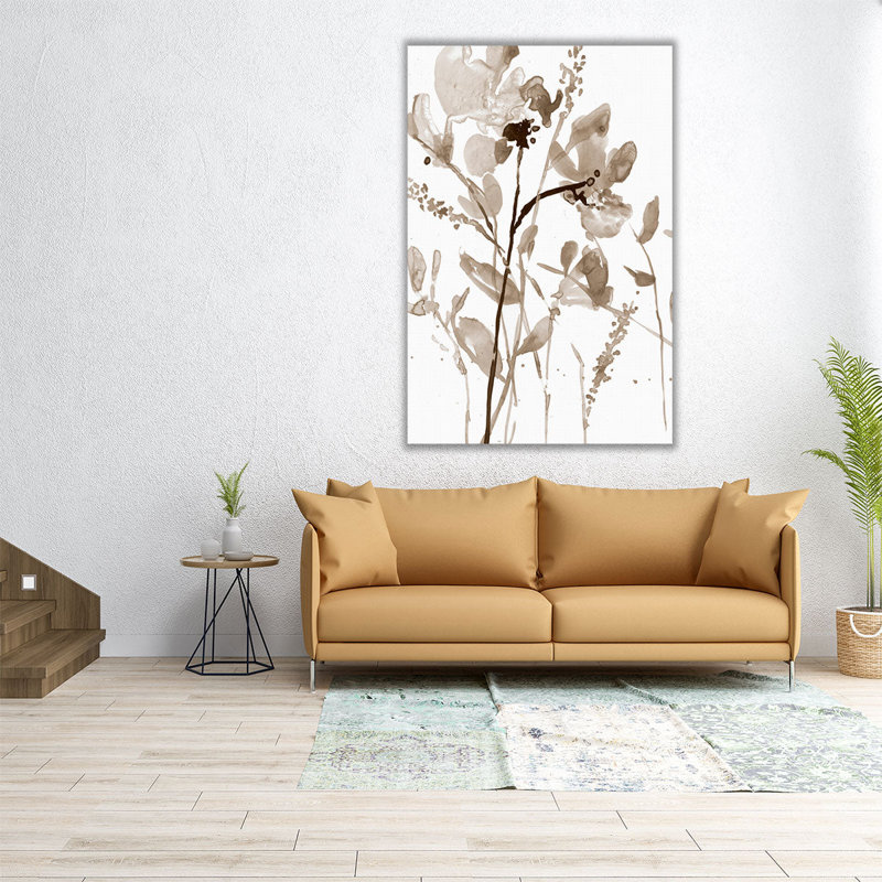 Neutral Floral Overlay II - reproduction d'art sur toile, H 30 po x l 20 po