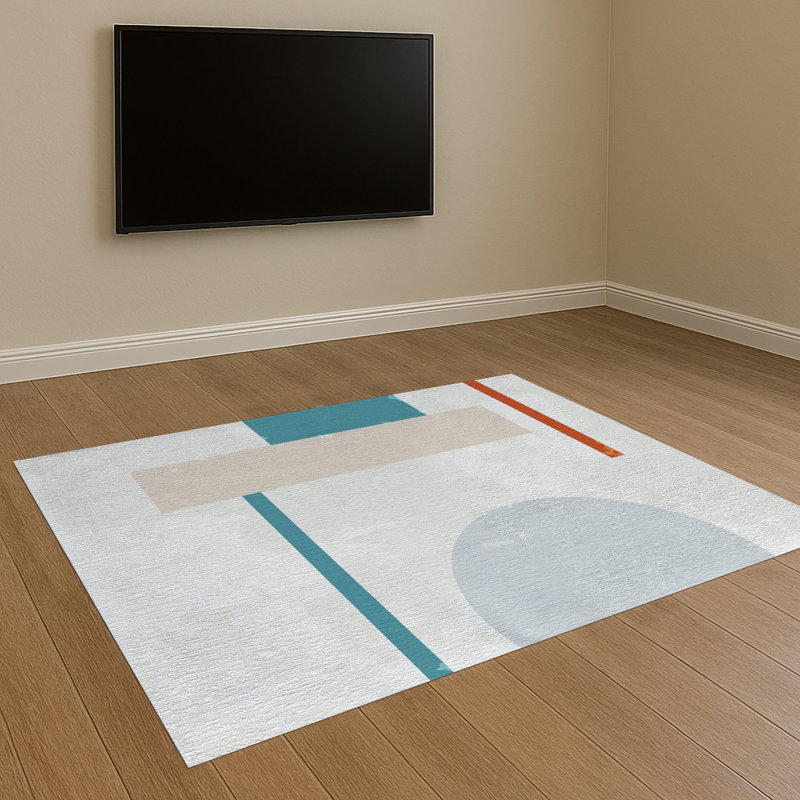 Geometric Area Rug, Runner 70 x 140 cm