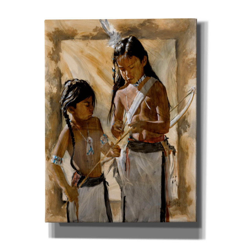«Tallant Little Brothers On Canvas» par J.E. Knauf, reproduction, H 16 po x l 12 po x P 0,75 po