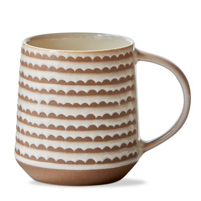 Miley Mug Brown Ceramic Everyday 17 Oz