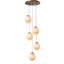 Chandelier Icarus Antique Brass Finish Alabaster