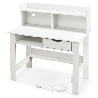 Writing Desk with Built-In Electrical Outlet