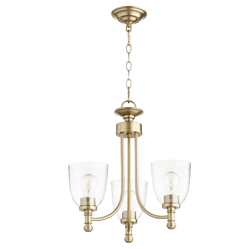 Herman 3 - Light Dimmable Chandelier, Aged Brassed