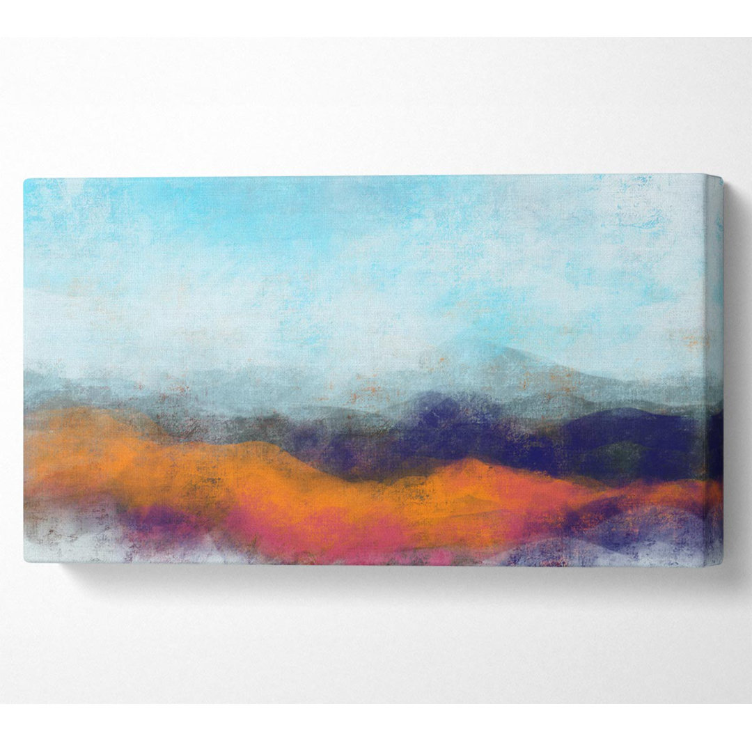 Rough Orange And Blue - Kunstdrucke auf Leinwand